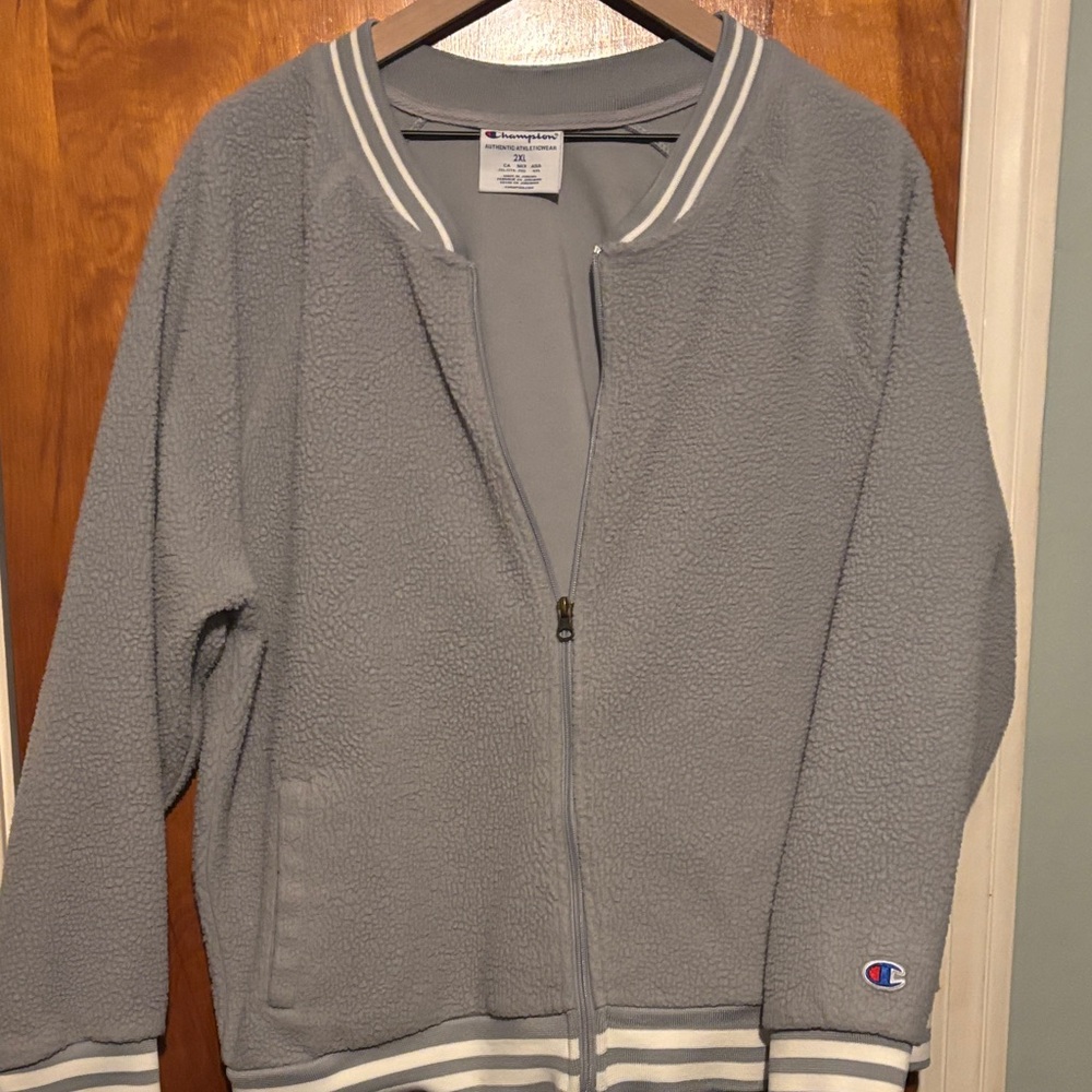 Champion Light Gray Fleece Jacket